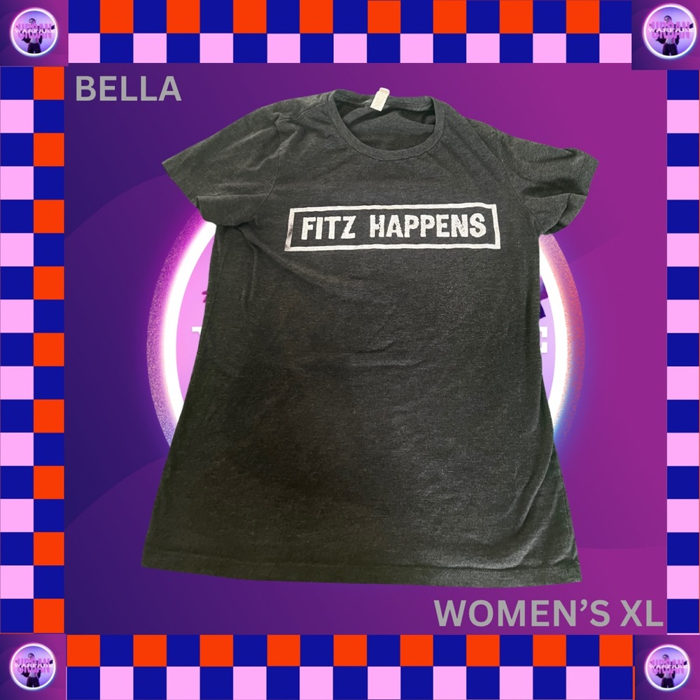 Fitz Happens Women's XL grey t-shirt